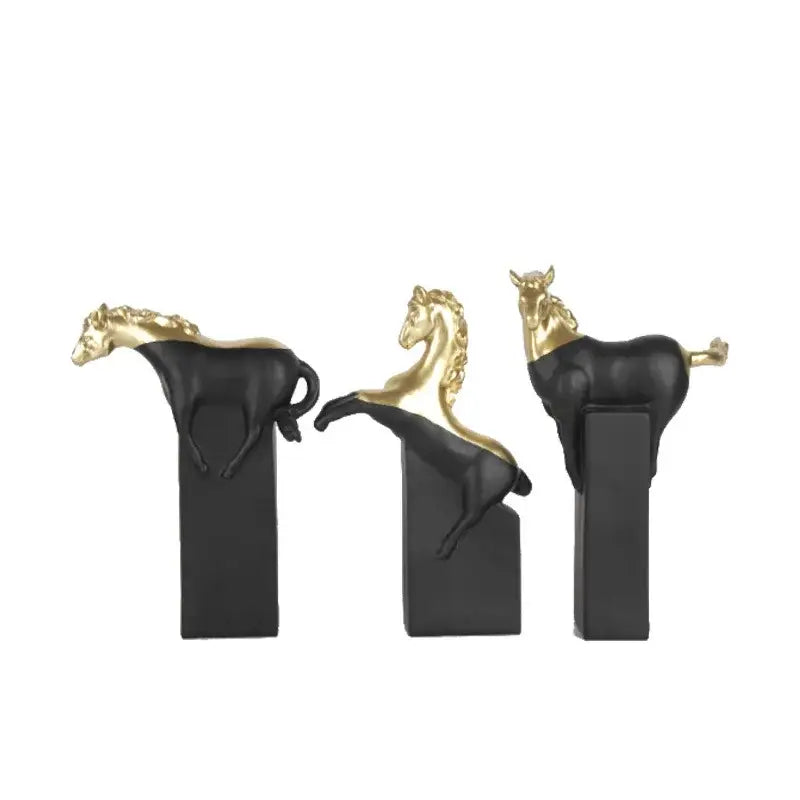 Black Gold Resin Statue