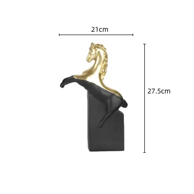 Black Gold Resin Statue