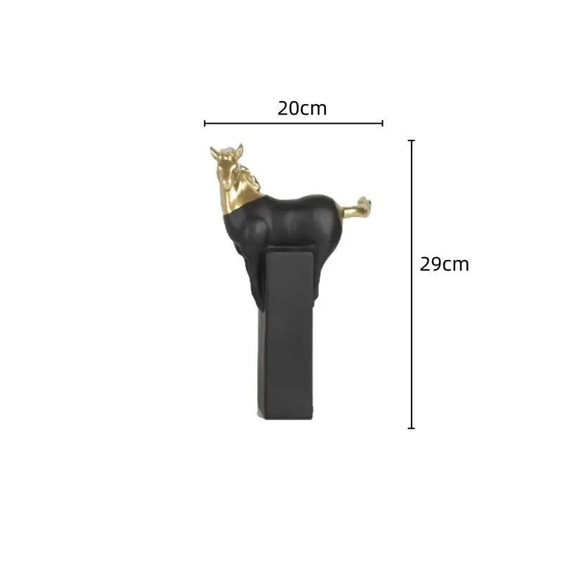 Black Gold Resin Statue