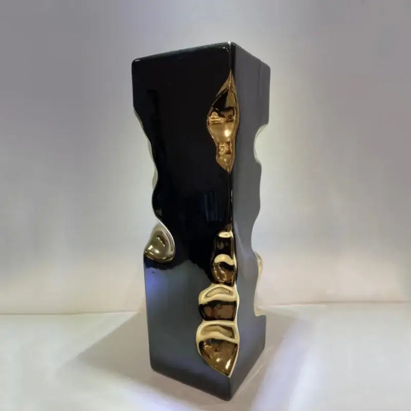 Black Gold Ceramic Vase