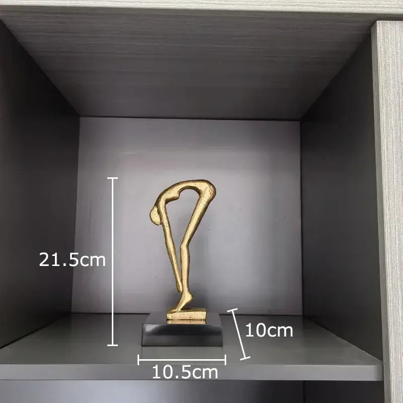 Abstract Metal Gymnast Statue