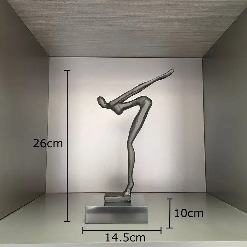 Abstract Metal Gymnast Statue