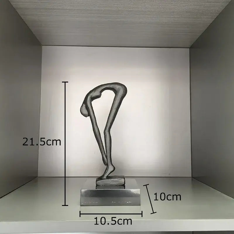 Abstract Metal Gymnast Statue