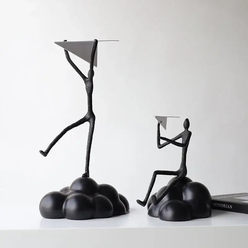 Abstract Resin Airplane Figurine