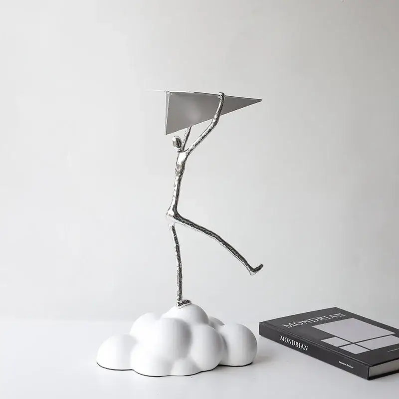 Abstract Resin Airplane Figurine