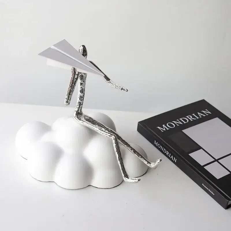 Abstract Resin Airplane Figurine