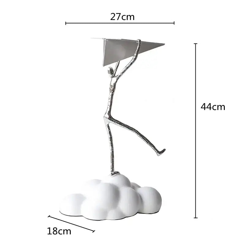 Abstract Resin Airplane Figurine