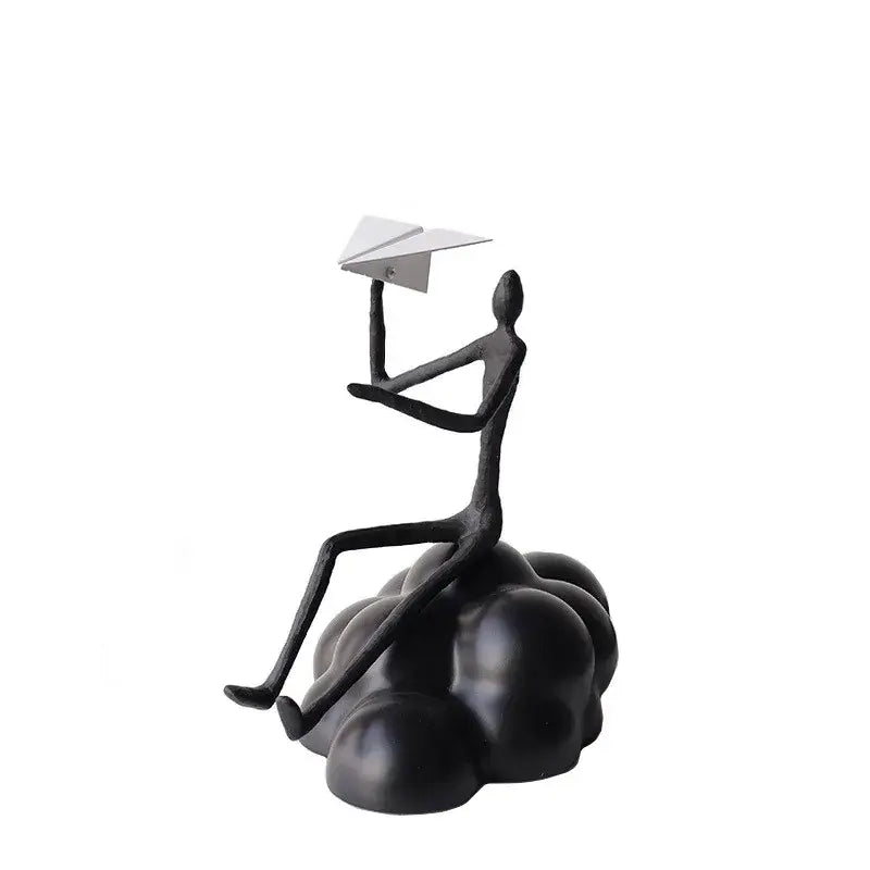 Abstract Resin Airplane Figurine