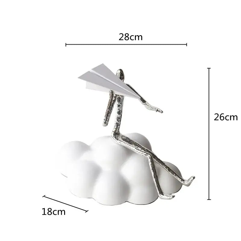 Abstract Resin Airplane Figurine