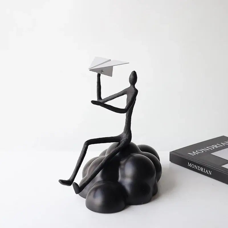 Abstract Resin Airplane Figurine