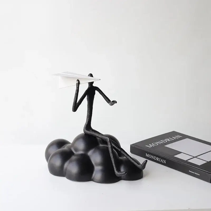 Abstract Resin Airplane Figurine