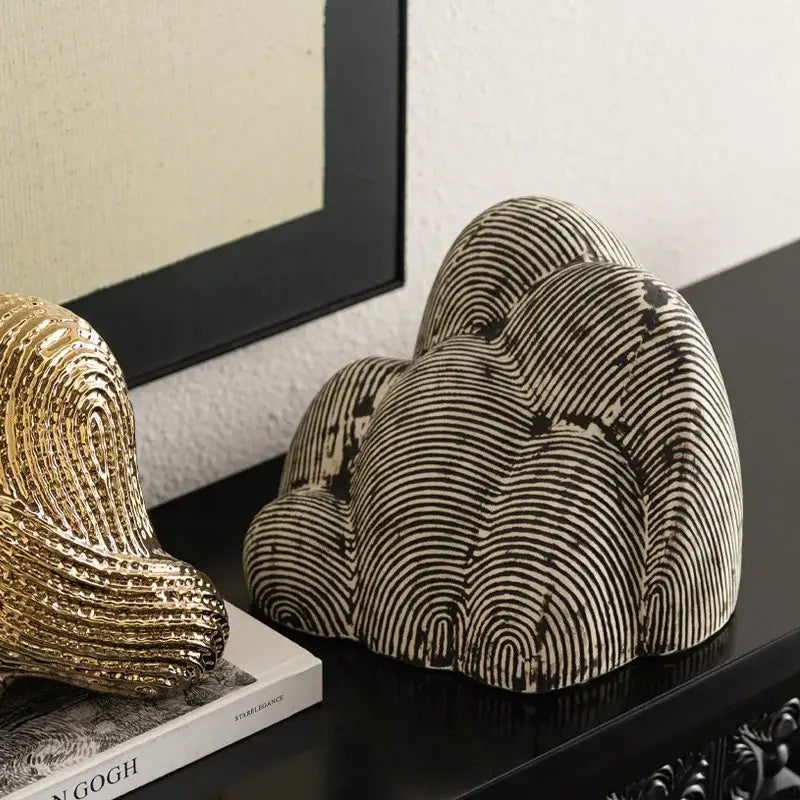Black White Stone Sculpture