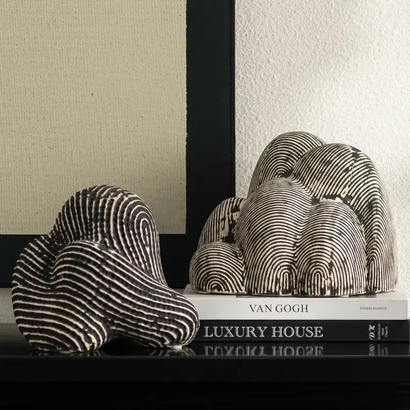 Black White Stone Sculpture