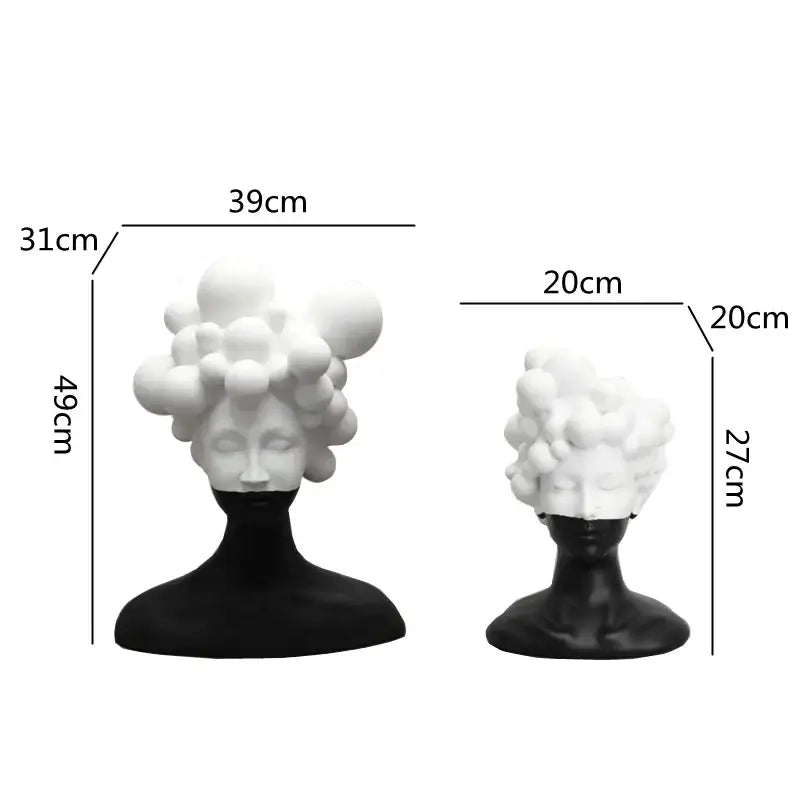 Woman Figurine Abstract Resin Sculpture Living Room Decor