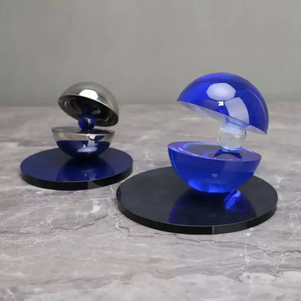 Blue Silver Semi-Circle Ornaments
