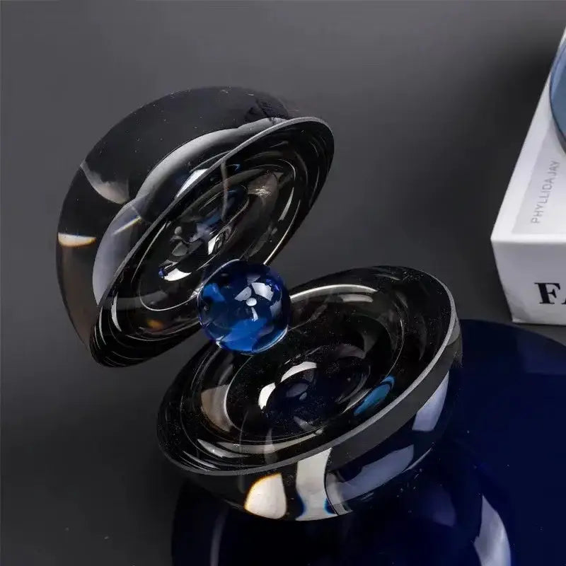 Blue Silver Semi-Circle Ornaments