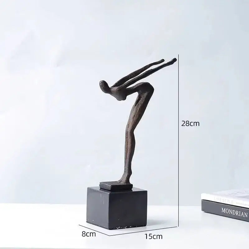 Bronze Diving Sportsman Sculpture