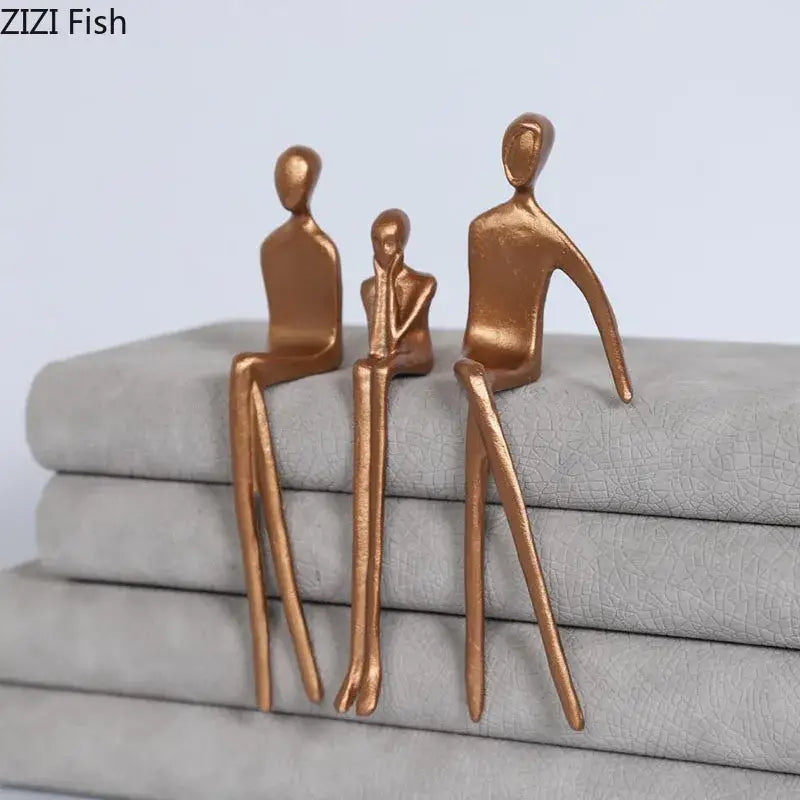 Gold Plated Sculpture Set