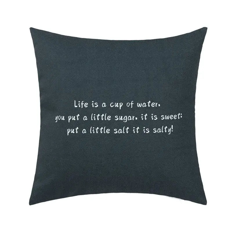 White and Black Geometric Pillow Cover