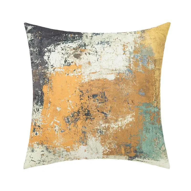 White and Black Geometric Pillow Cover