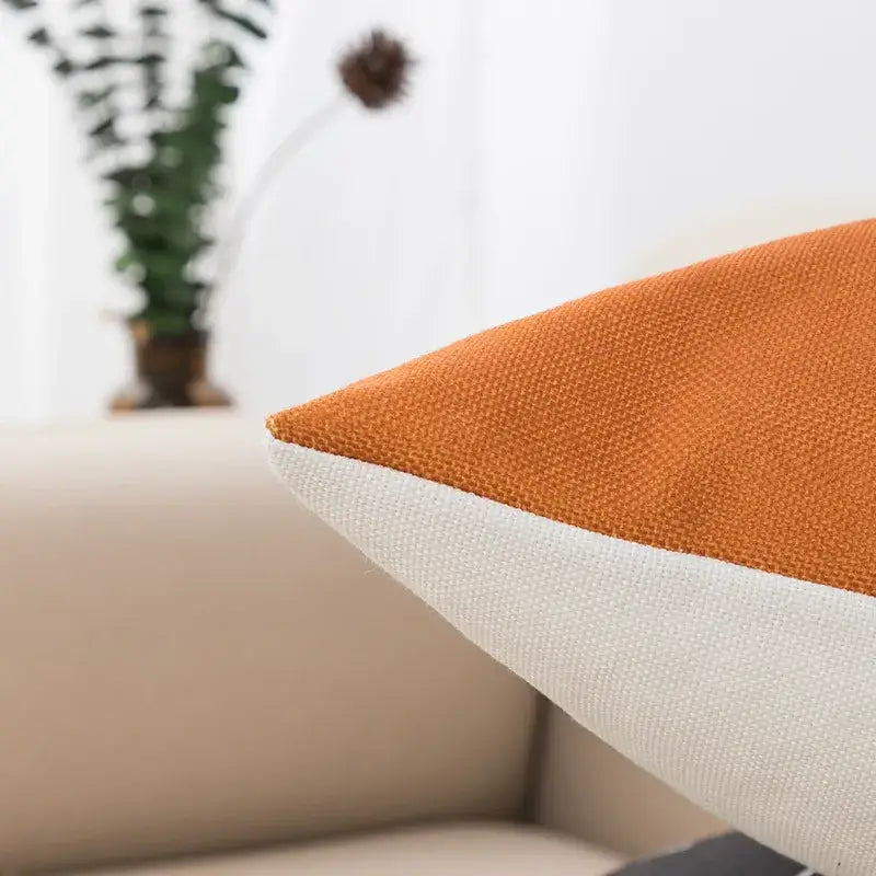 White and Black Geometric Pillow Cover