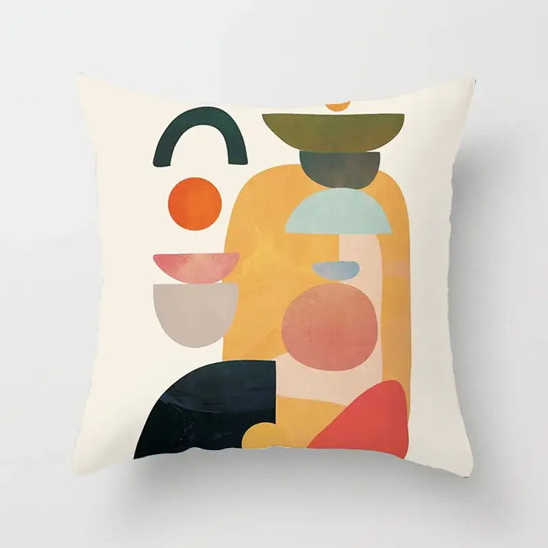 Geometric Stitch Pillow Cover