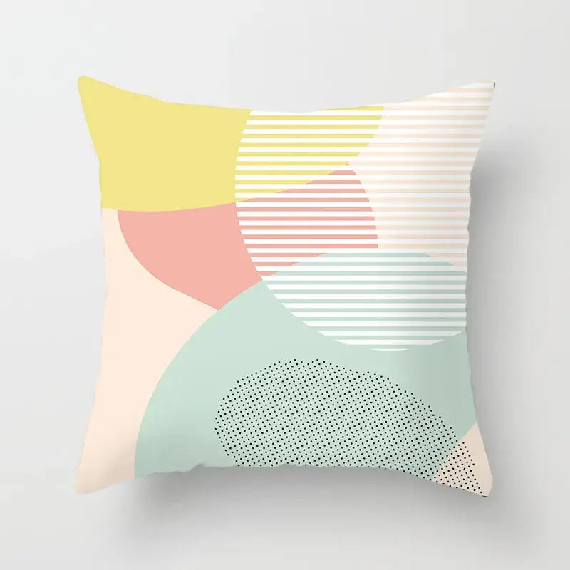 Geometric Stitch Pillow Cover