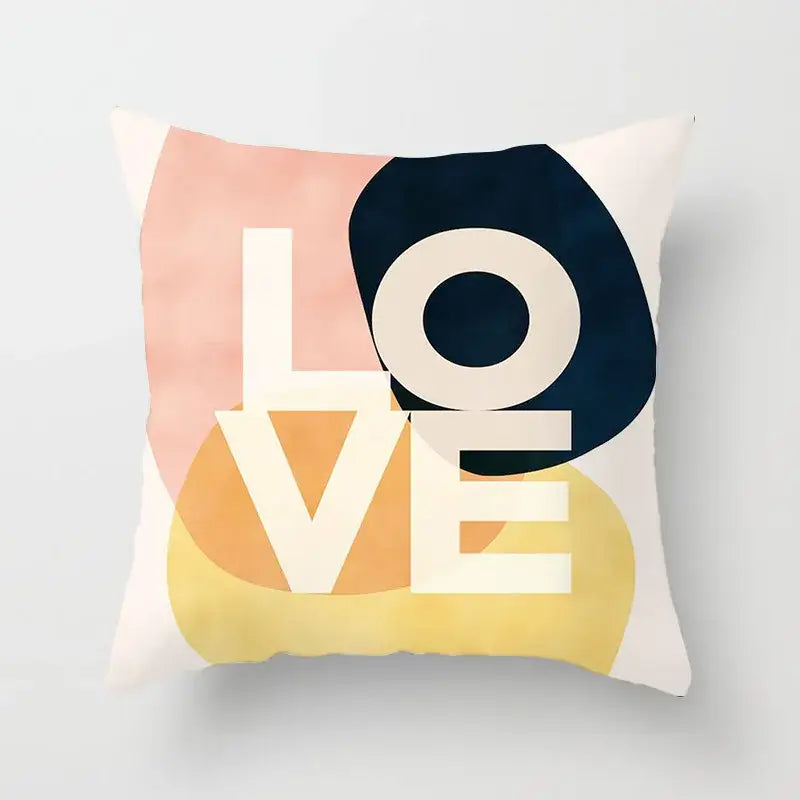 Geometric Stitch Pillow Cover