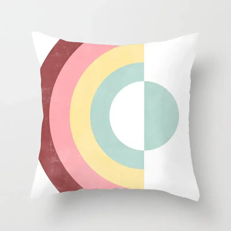 Geometric Stitch Pillow Cover