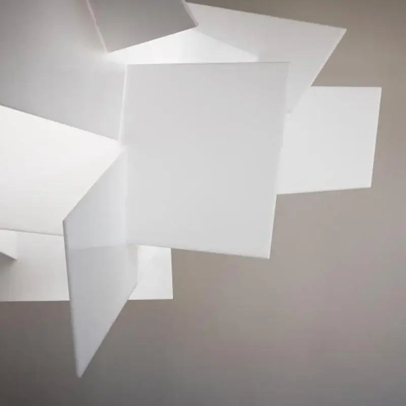 White and Gold Geometric Pendant Lamp for Living Room