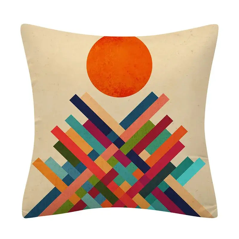 Polyester Geometric Cushion Cover