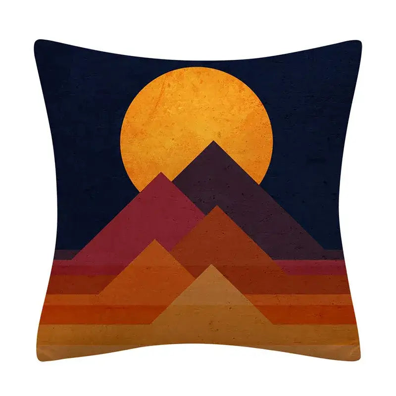 Polyester Geometric Cushion Cover
