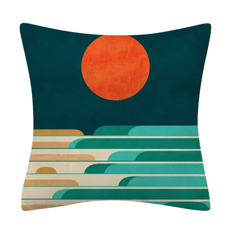 Polyester Geometric Cushion Cover