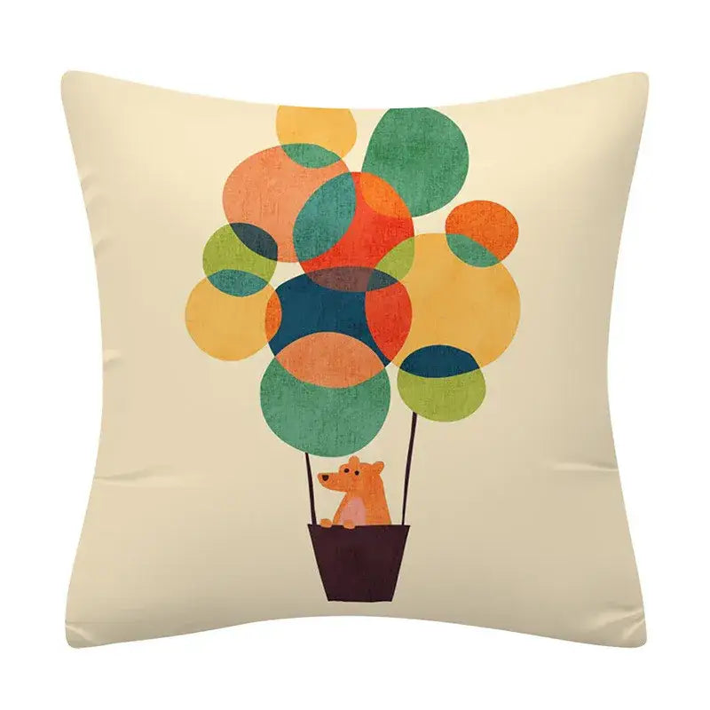 Polyester Geometric Cushion Cover