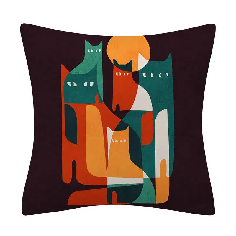 Polyester Geometric Cushion Cover