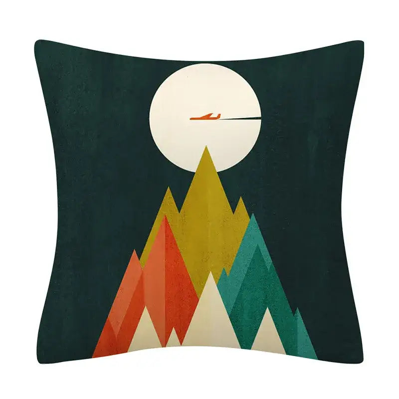 Polyester Geometric Cushion Cover