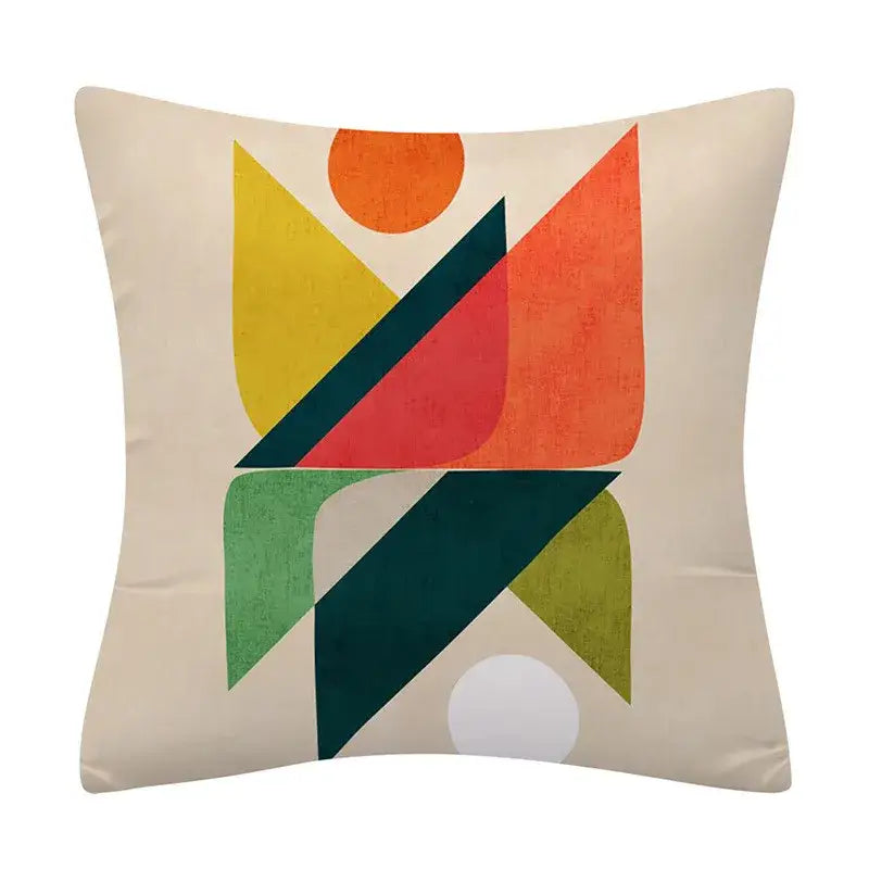 Polyester Geometric Cushion Cover