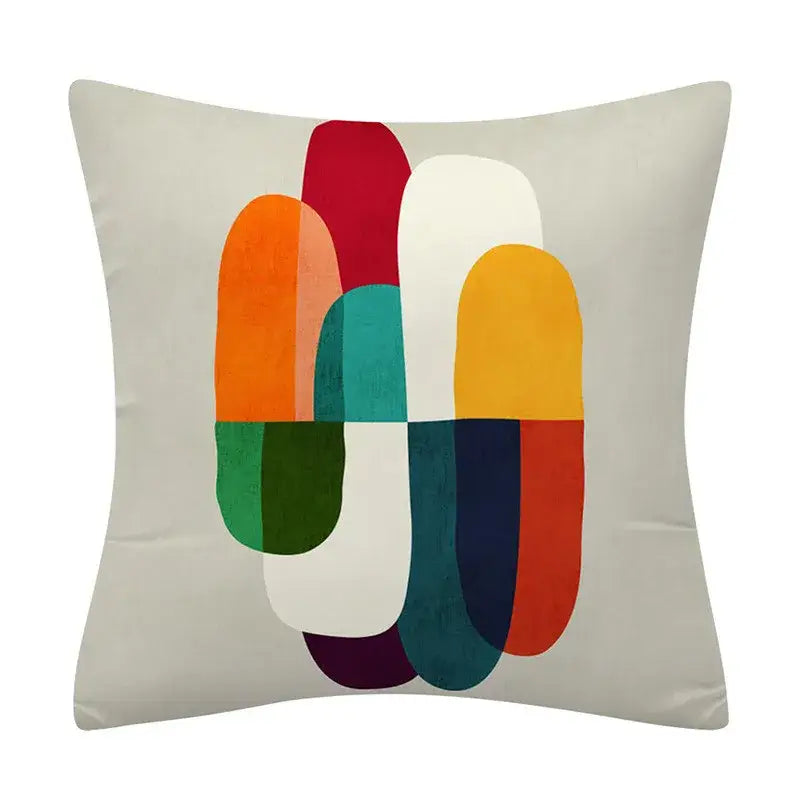 Polyester Geometric Cushion Cover