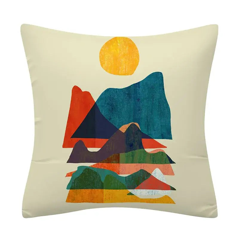 Polyester Geometric Cushion Cover