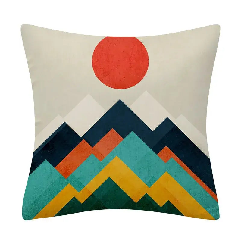 Polyester Geometric Cushion Cover