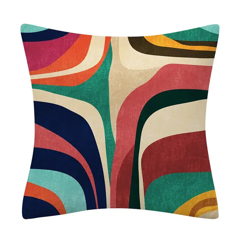 Polyester Geometric Cushion Cover