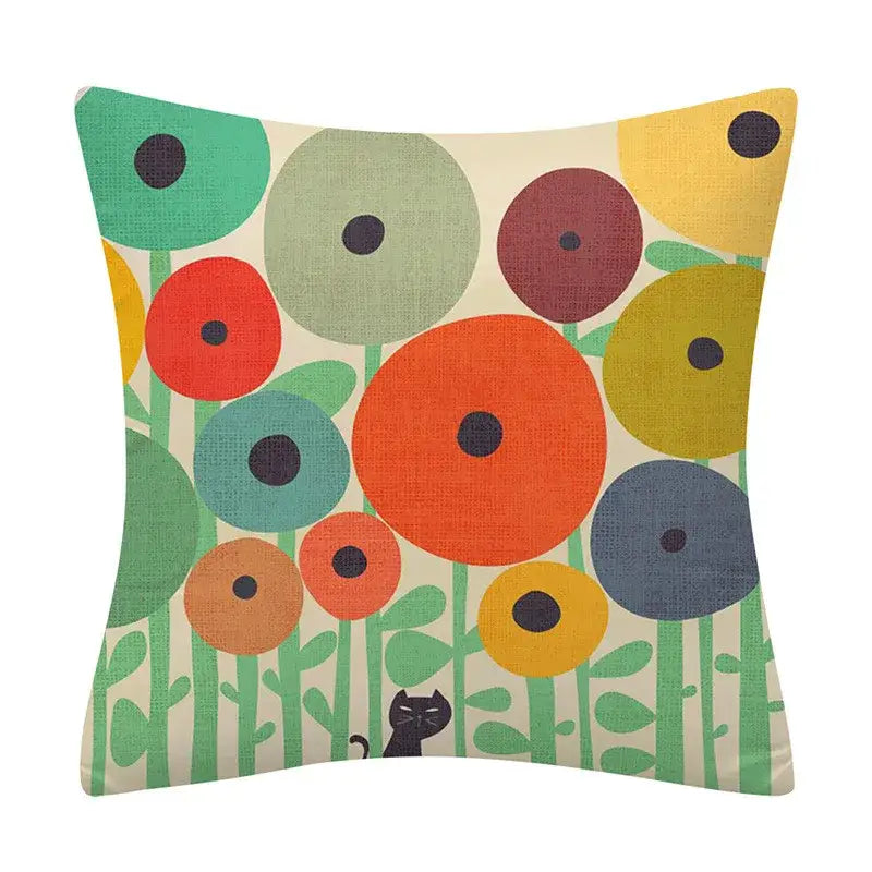 Polyester Geometric Cushion Cover