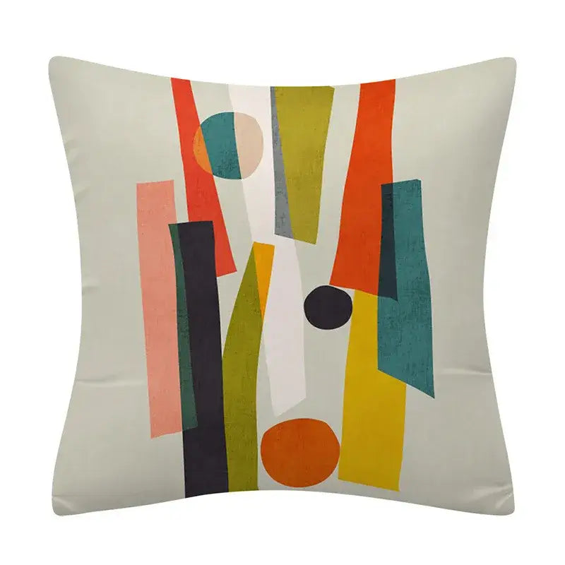 Polyester Geometric Cushion Cover