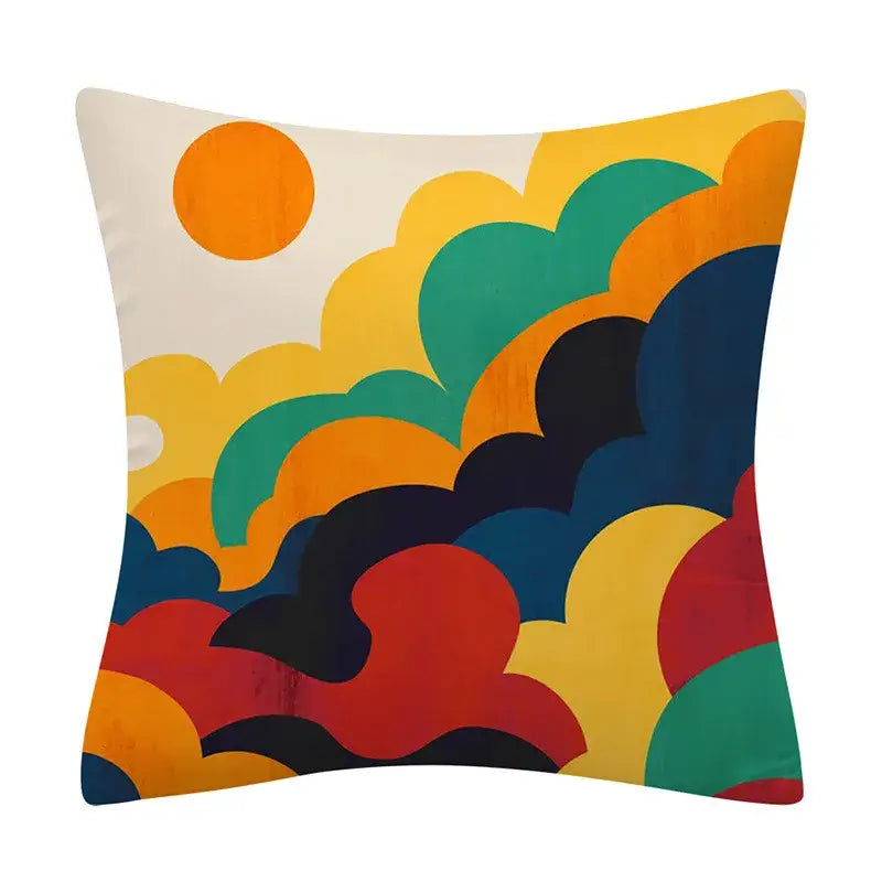 Polyester Geometric Cushion Cover