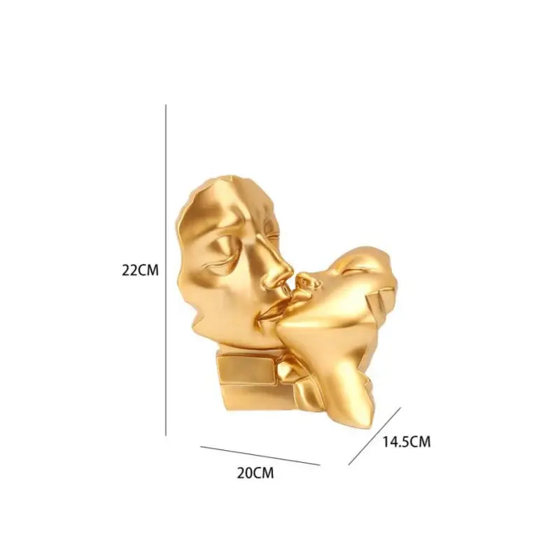 Gold Couple Abstract Sculpture