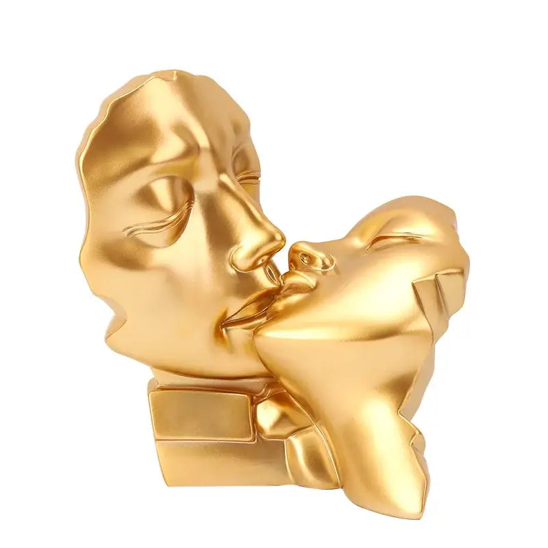 Gold Couple Abstract Sculpture