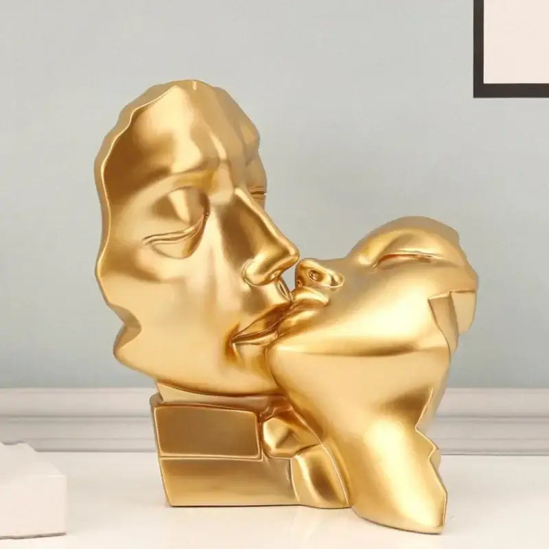 Gold Couple Abstract Sculpture