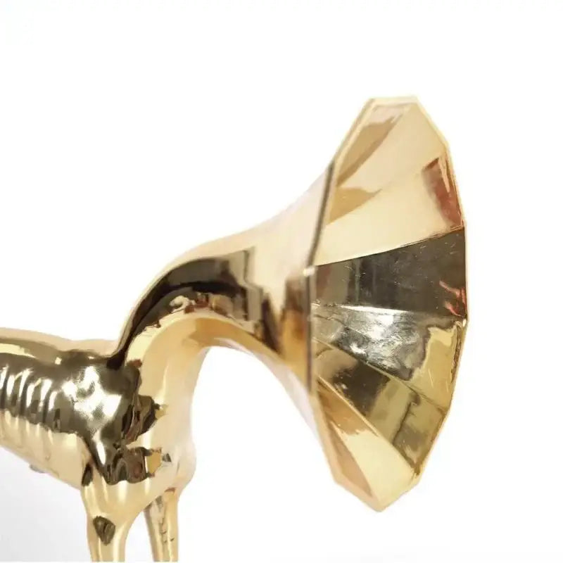 Gold Trumpet Dog Sculpture