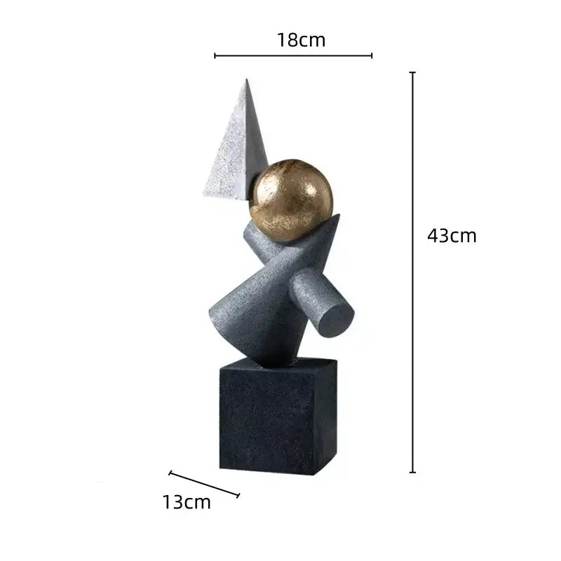 Gray Gold Ball Sculpture