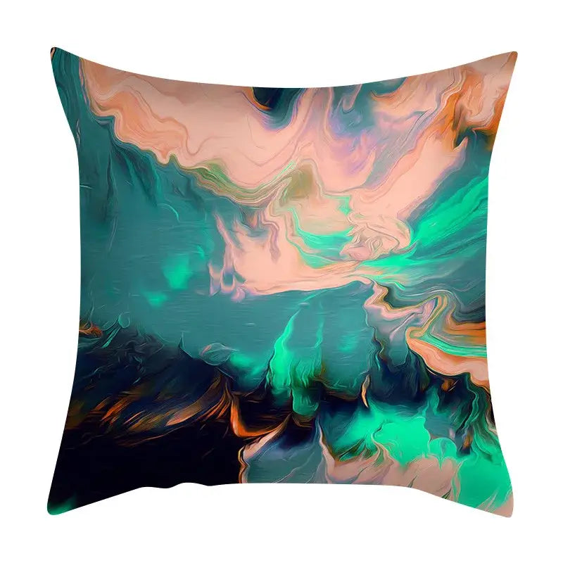 Ink Marbling Cushion Cover